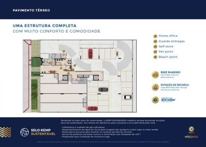 Apartamentos de 02 e 03 Quartos com suíte, no Edifício Ilha de Mykonos