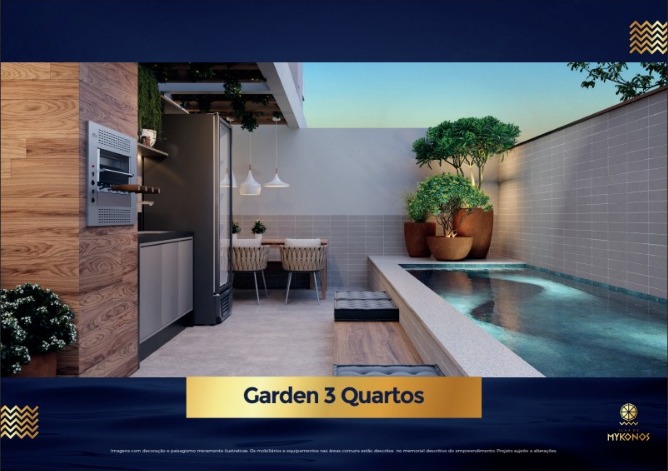 Apartamentos de 02 e 03 Quartos com suíte, no Edifício Ilha de Mykonos