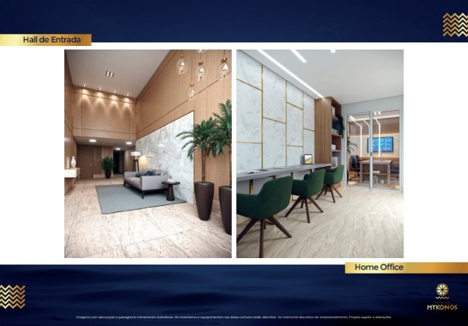 Apartamentos de 02 e 03 Quartos com suíte, no Edifício Ilha de Mykonos