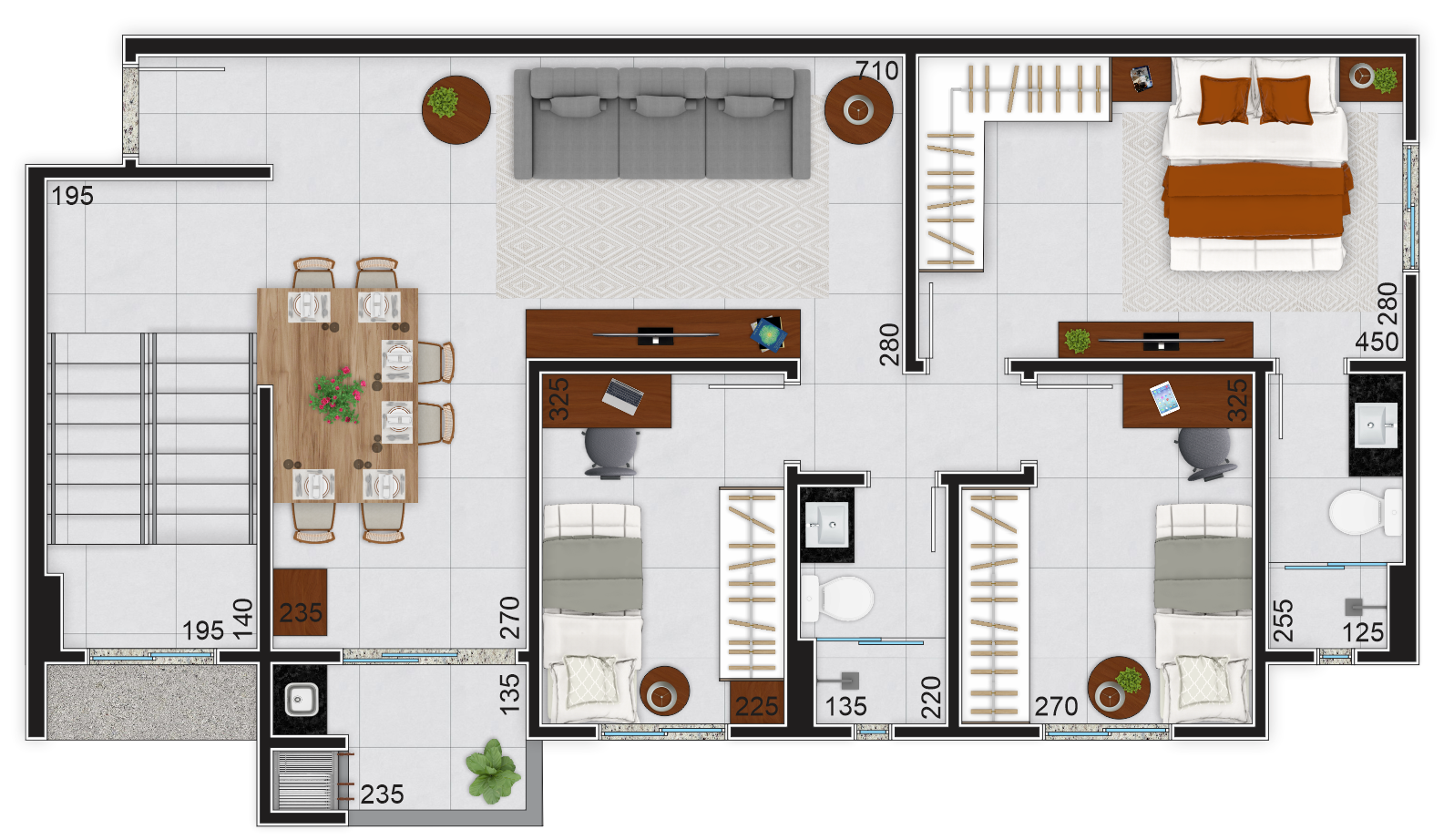APARTAMENTO Á VENDA COM 81,70m² - COSTA E SILVA