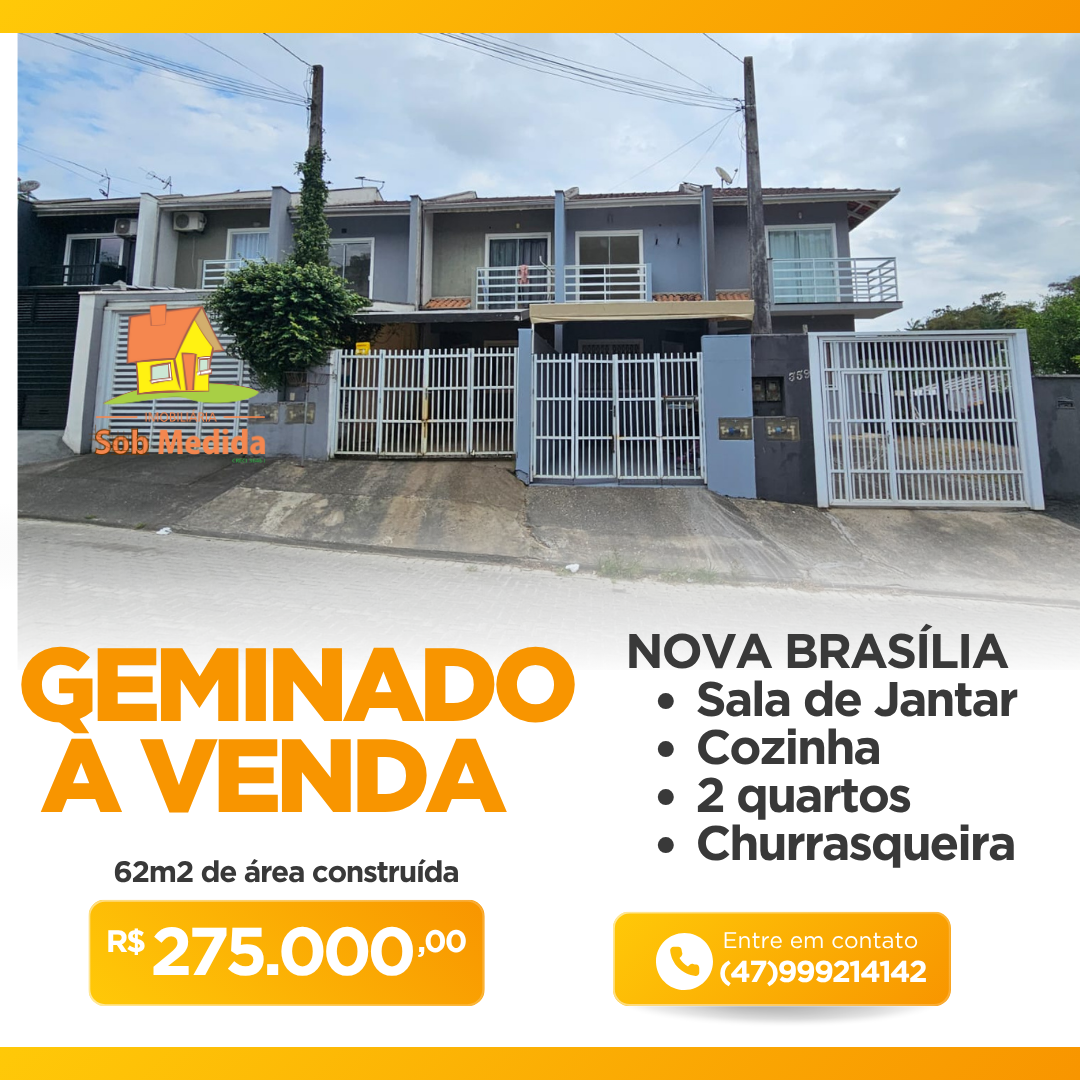Sobrado Geminado - Venda, Nova Brasília, Joinville, SC