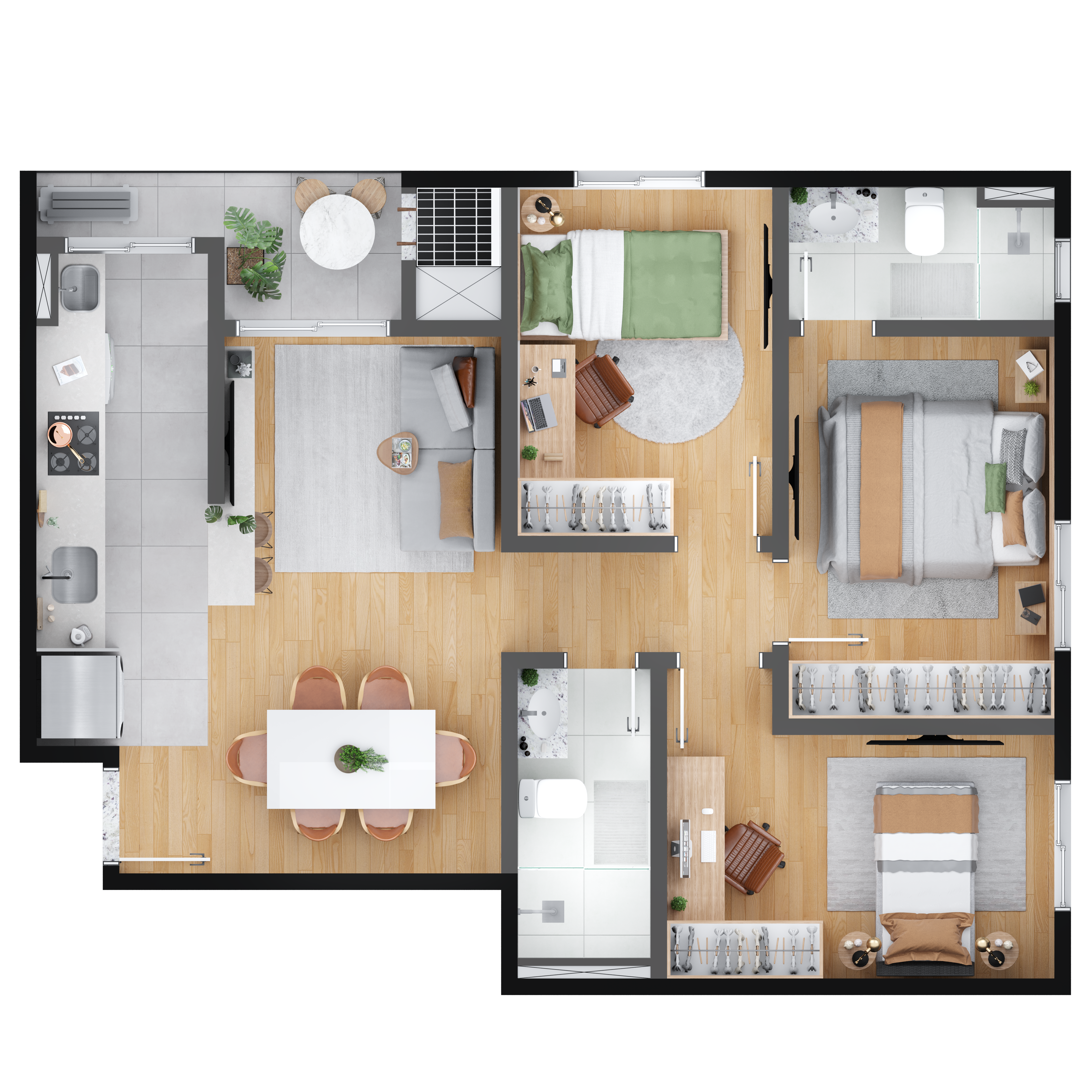 APARTAMENTO NA PLANTA Á VENDA - MEO ANITA