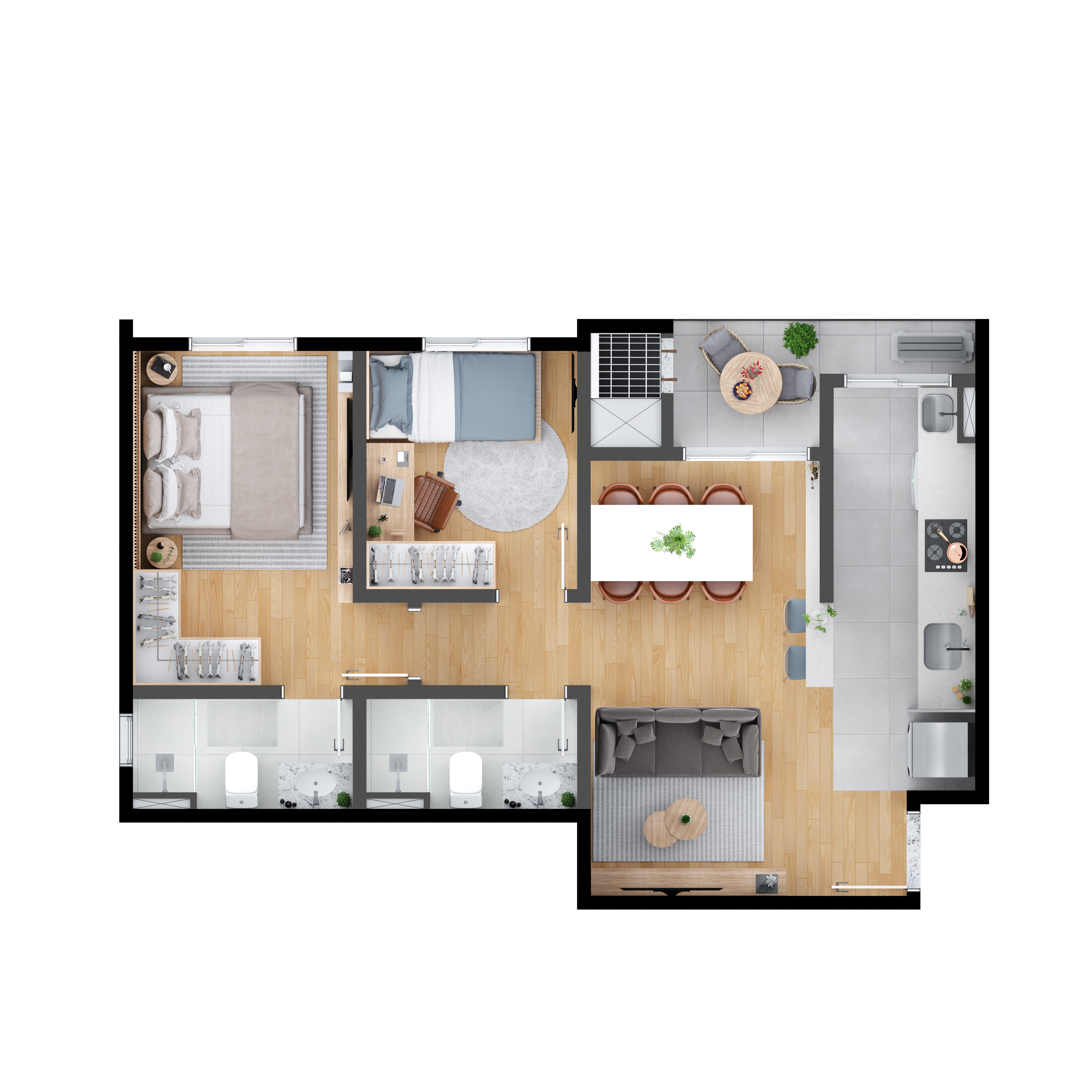 APARTAMENTO NA PLANTA Á VENDA - MEO ANITA