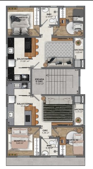 APARTAMENTO NA PLANTA Á VENDA - BAIRRO JOÃO COSTA