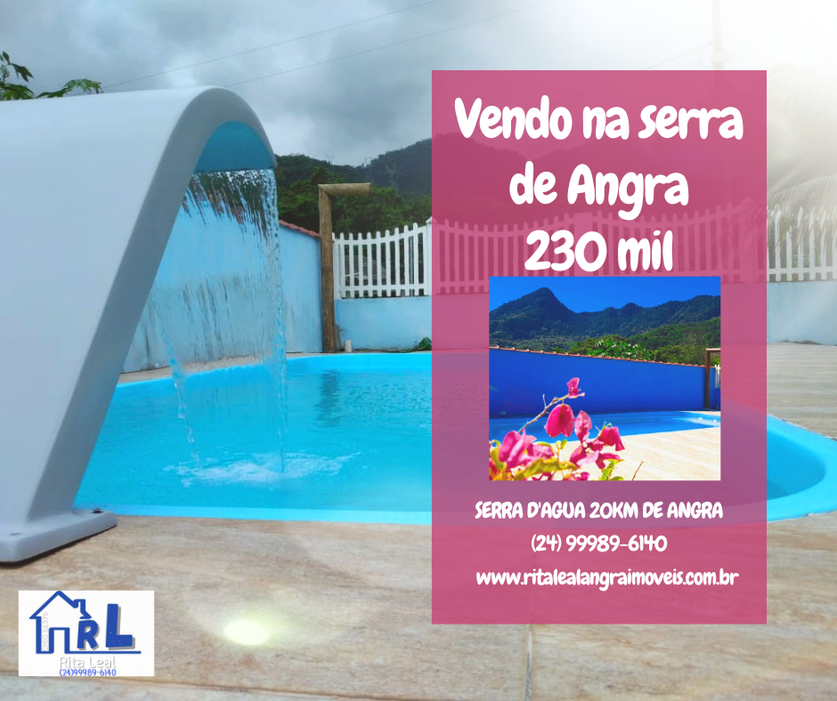 Casa com piscina na Serra d'água , área rural  de Angra dos Reis-RJ