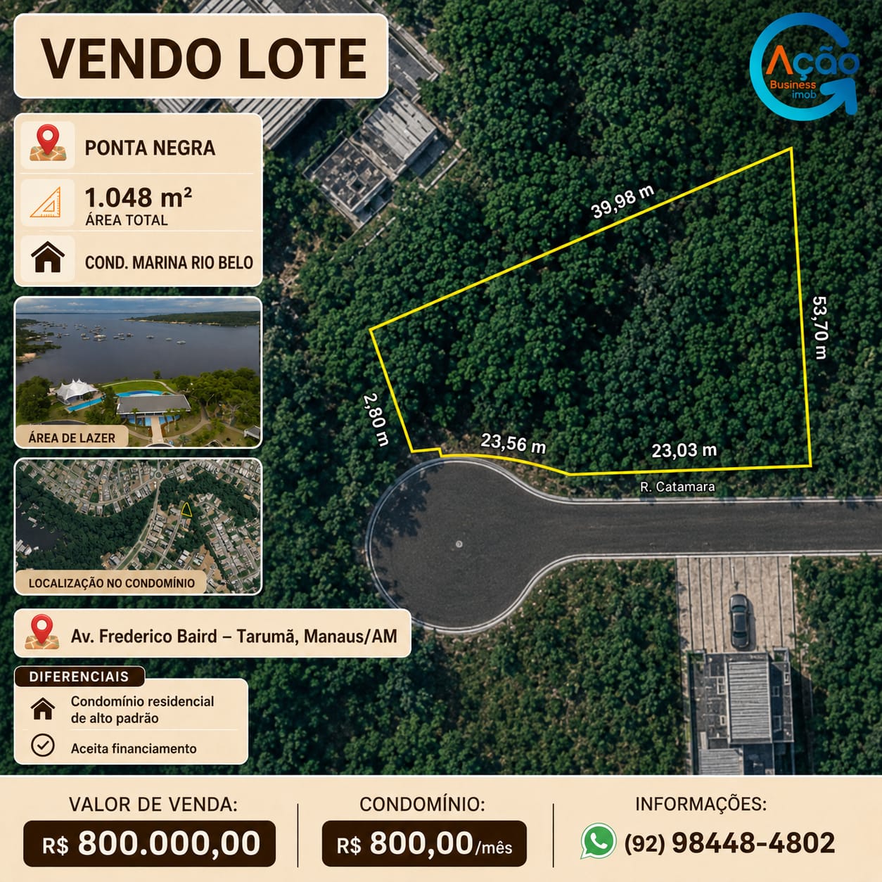 Lote à Venda – Cond. Marina Rio Bello