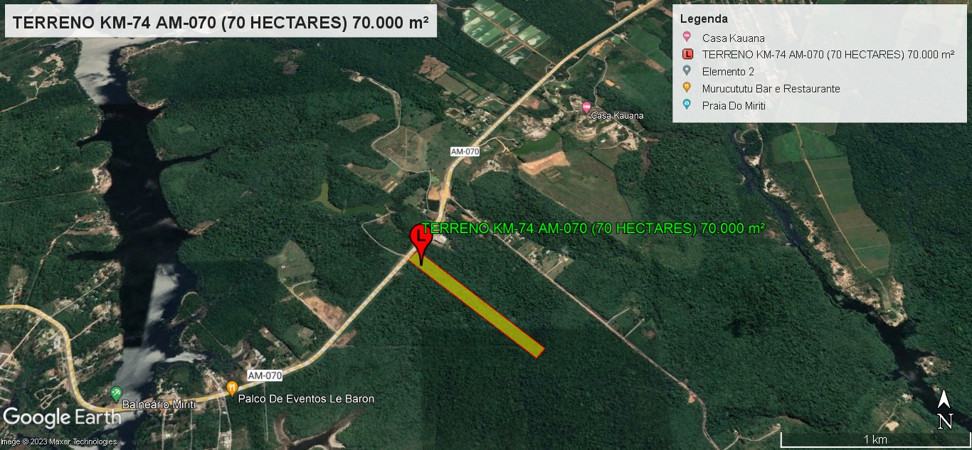 VENDO TERRENO KM-74 AM-070 (7 HECTARES) 70.000 m²