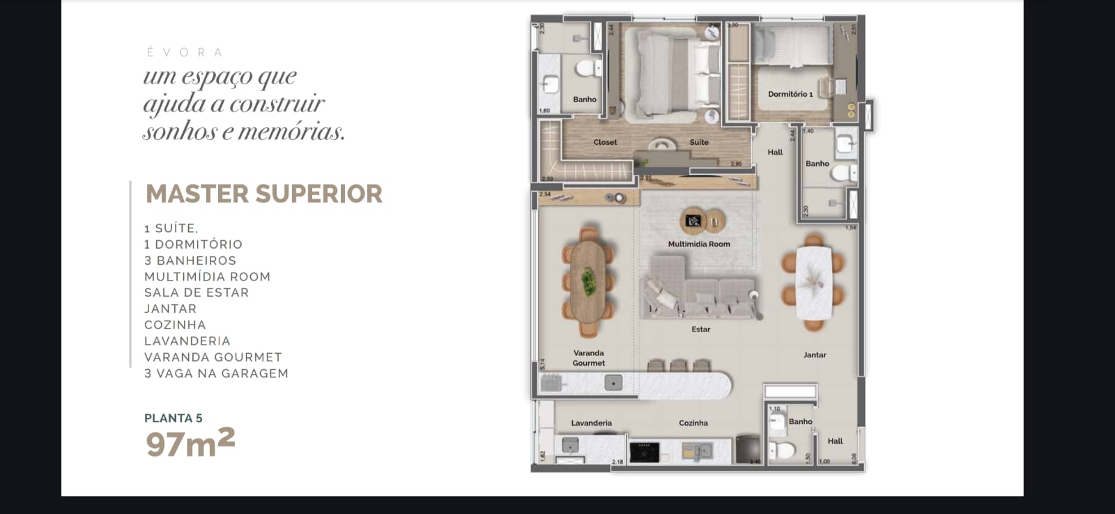 Apartamento na planta com 3 quartos e 2 banheiros de 73 a 97m2 - Jordanopolis - Arujá-SP