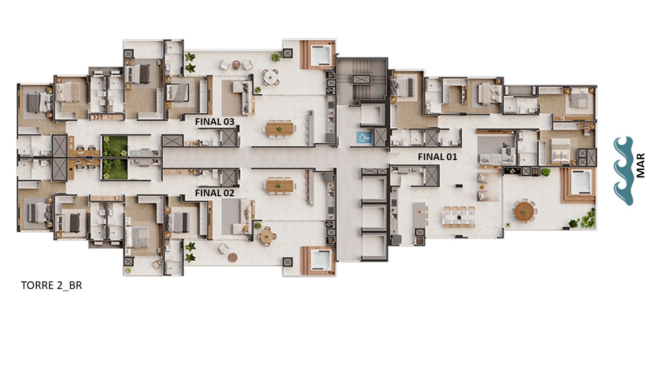 Apartamento FRENTE MAR ETERNA no Tabuleiro - Barra Velha