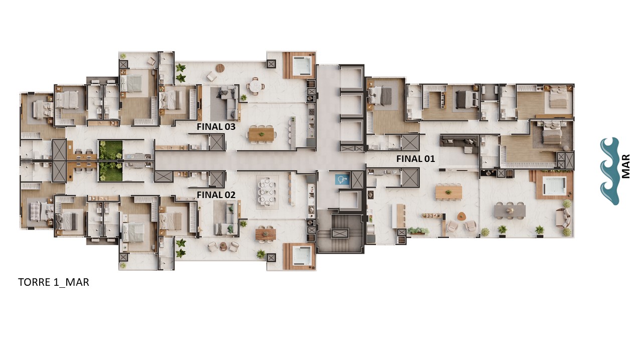 Apartamento FRENTE MAR ETERNA no Tabuleiro - Barra Velha
