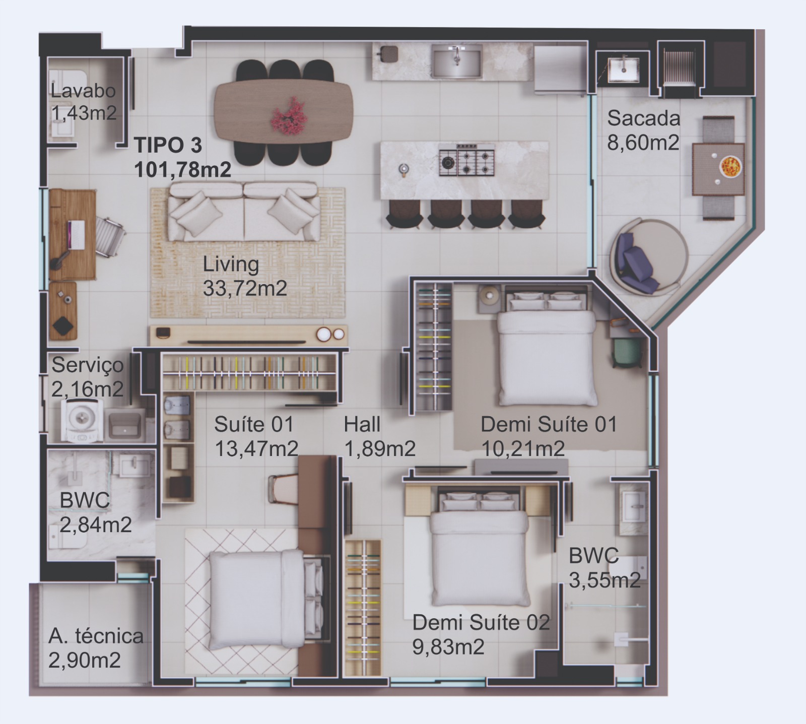 Apartamento a 250 m do MAR da Praia do Cerro e da Praia do Grant em Itajuba - LANÇAMENTO