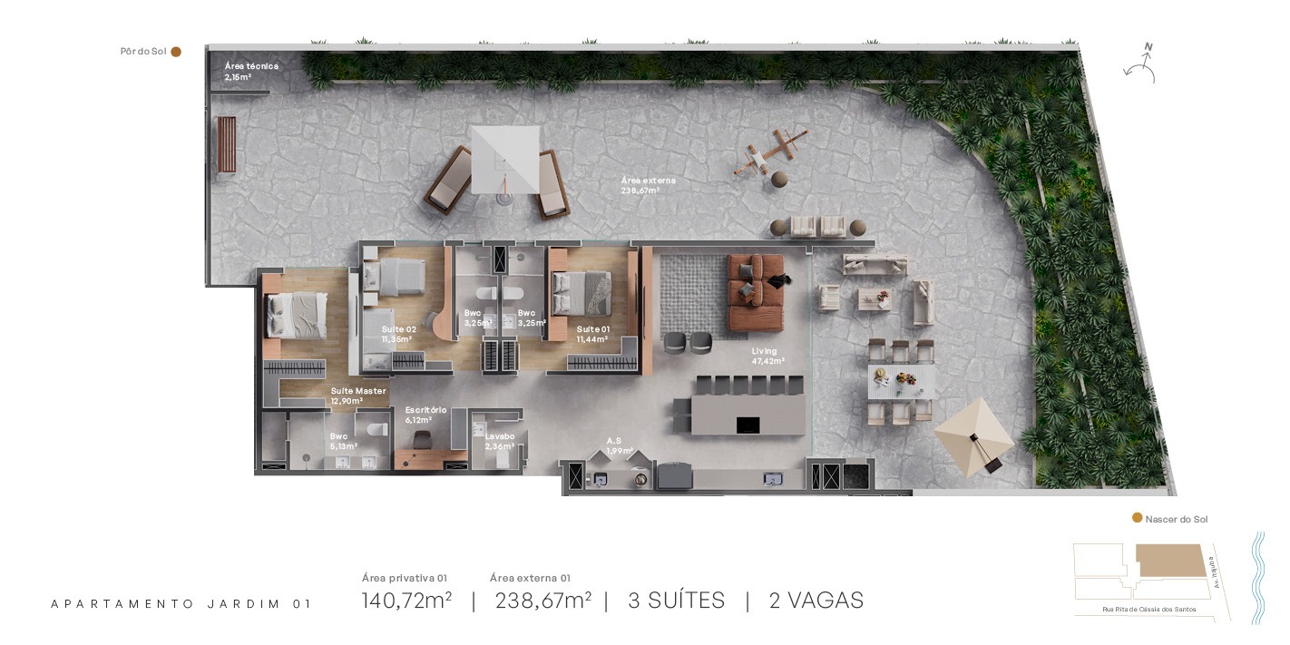 Apartamento com 3 SUÍTES em Itajuba - POUCOS PASSOS DO MAR