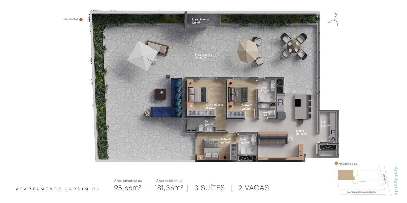 Apartamento com 3 SUÍTES em Itajuba - POUCOS PASSOS DO MAR