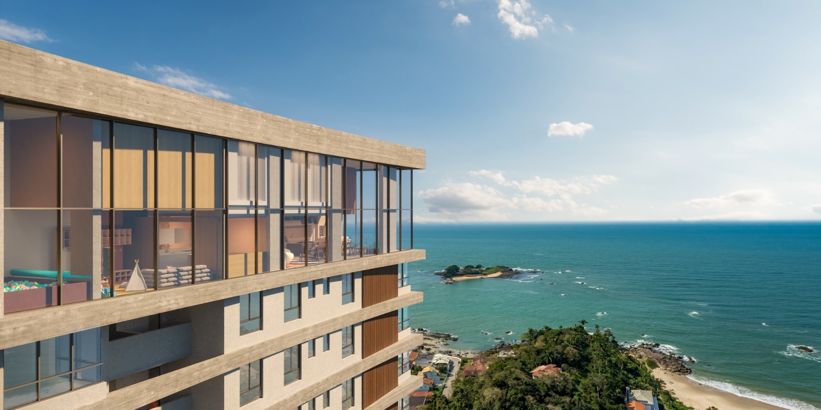 Apartamento com 3 SUÍTES em Itajuba - POUCOS PASSOS DO MAR