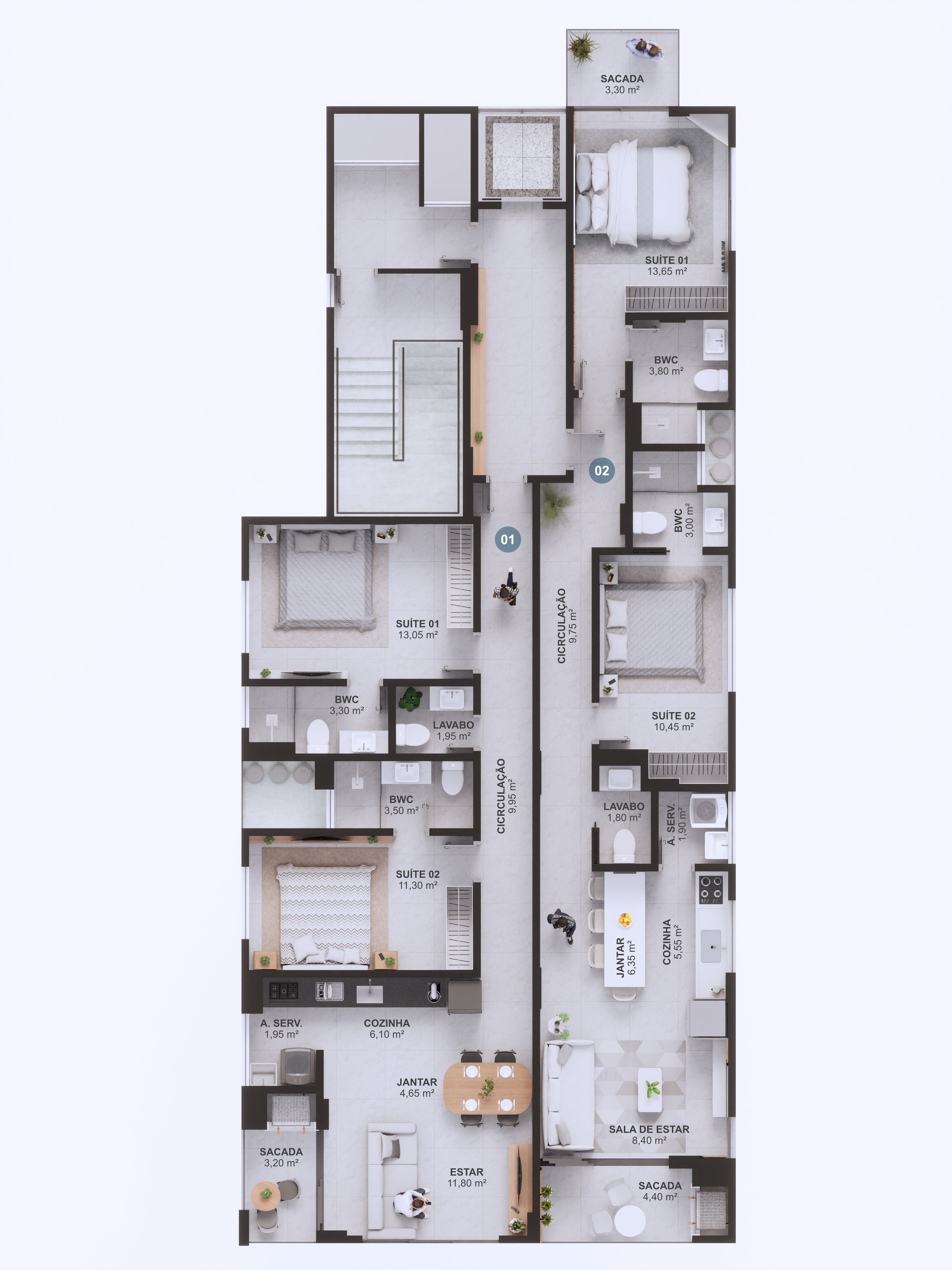 Apartamento a 100 m da praia na Avenida Nereu Ramos - Piçarras