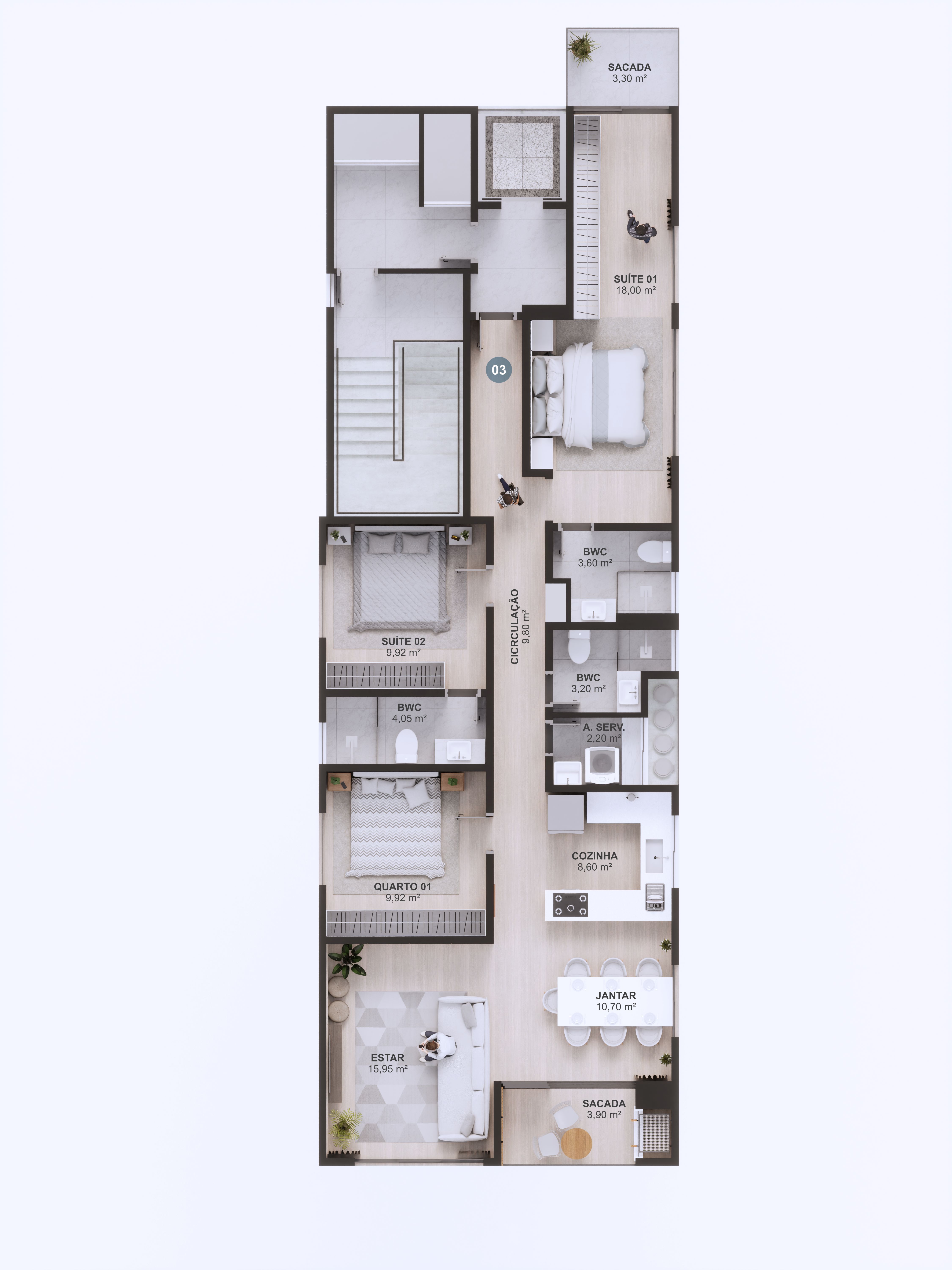 Apartamento a 100 m da praia na Avenida Nereu Ramos - Piçarras