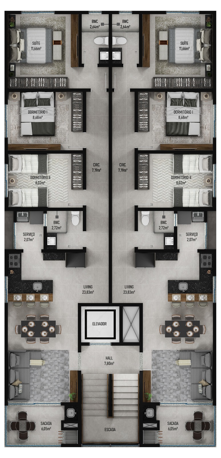 Apartamento com vista-mar no CENTRO de Barra Velha
