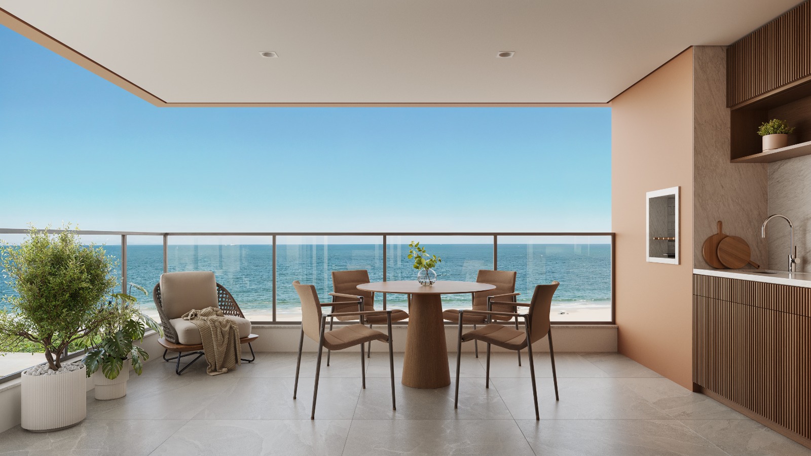 Apartamento no CENTRO DE PIÇARRAS - Alto Padrão e Vista-mar