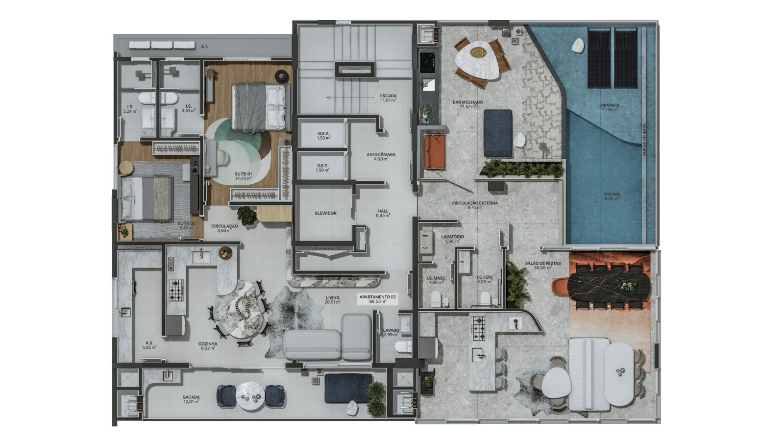 Apartamento na QUADRA DO MAR no Itacolomi - Balneário Piçarras