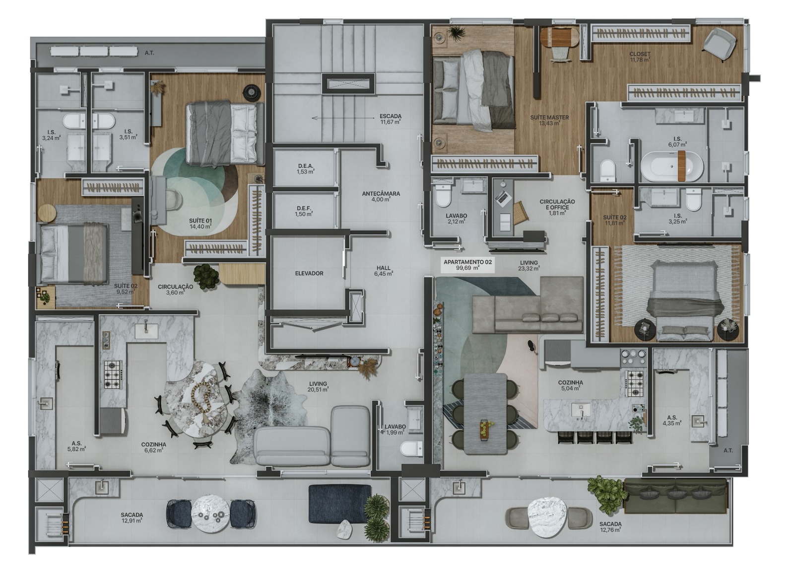Apartamento na QUADRA DO MAR no Itacolomi - Balneário Piçarras
