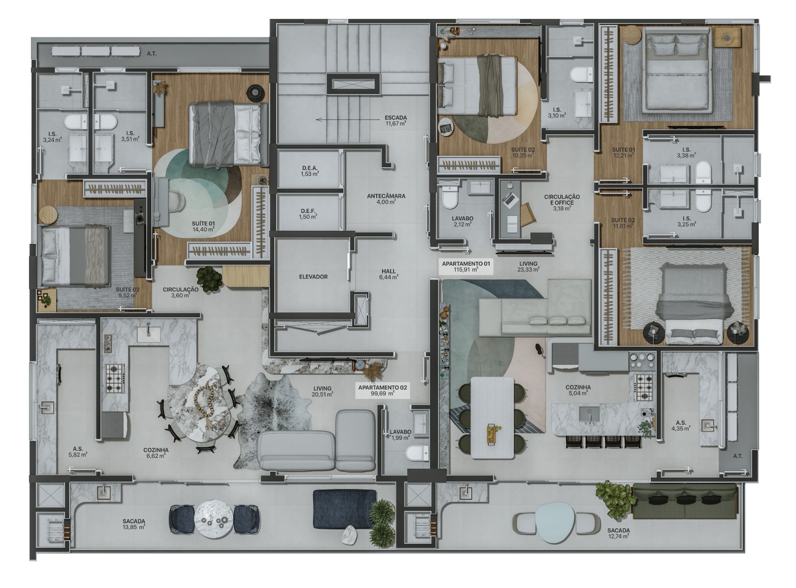 Apartamento na QUADRA DO MAR no Itacolomi - Balneário Piçarras