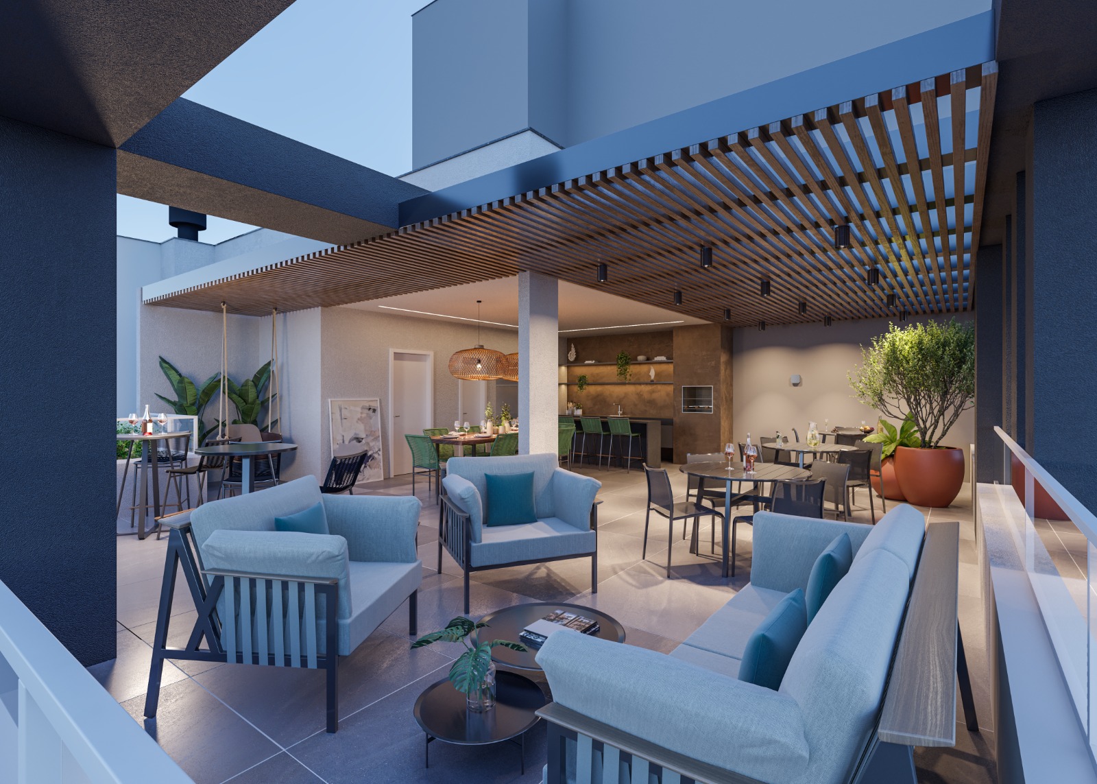 Apartamento com Pé-direito Duplo - Vista-mar permanente em Itajuba