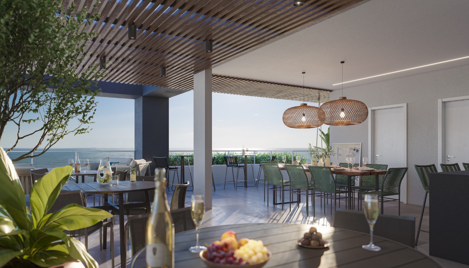 Apartamento com Pé-direito Duplo - Vista-mar permanente em Itajuba