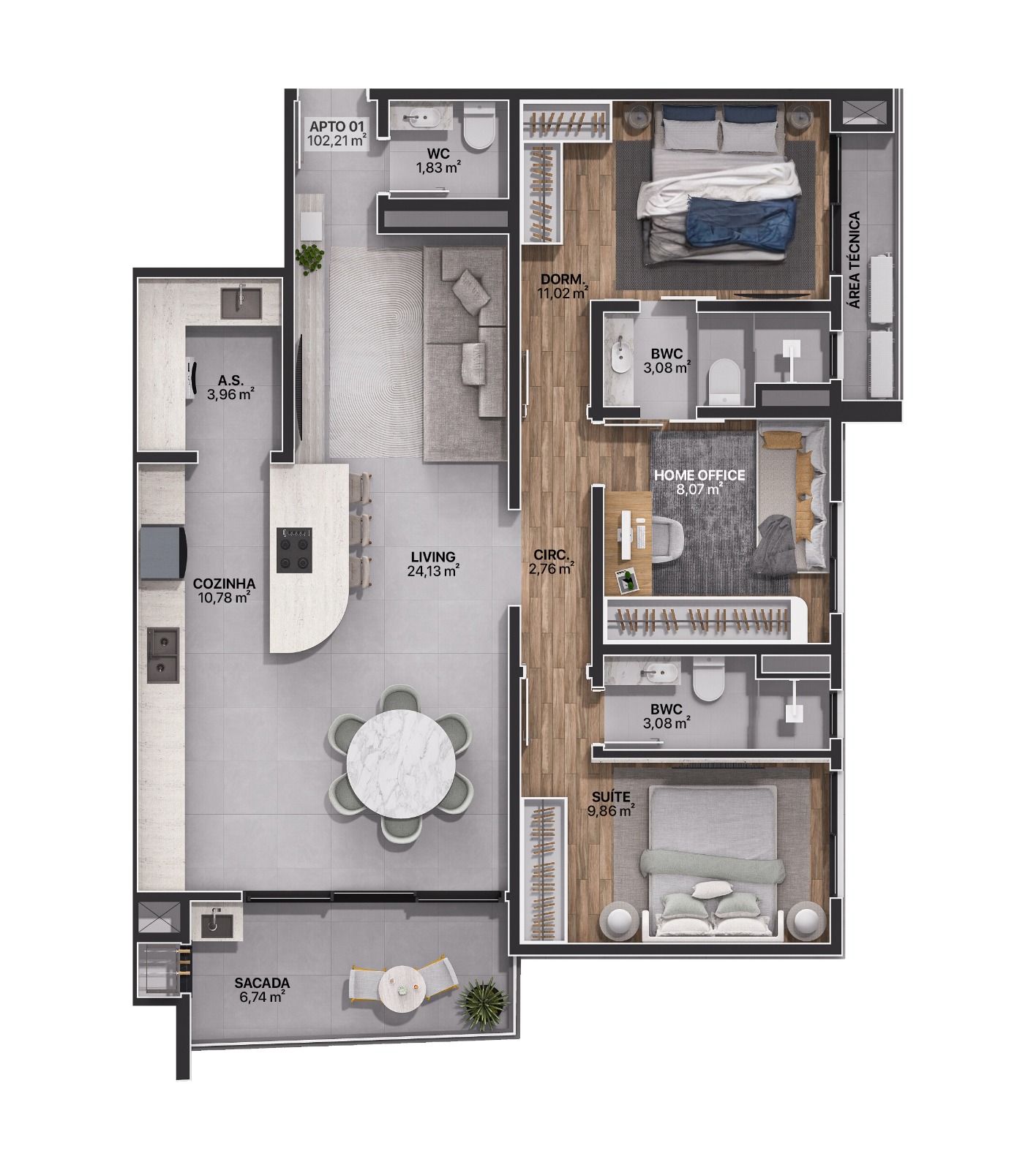 Apartamento no CENTRINHO de ITAJUBA - Perto de tudo!!