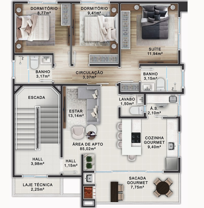 Apartamento a 400 m da praia no Itacolomi - Piçarras!