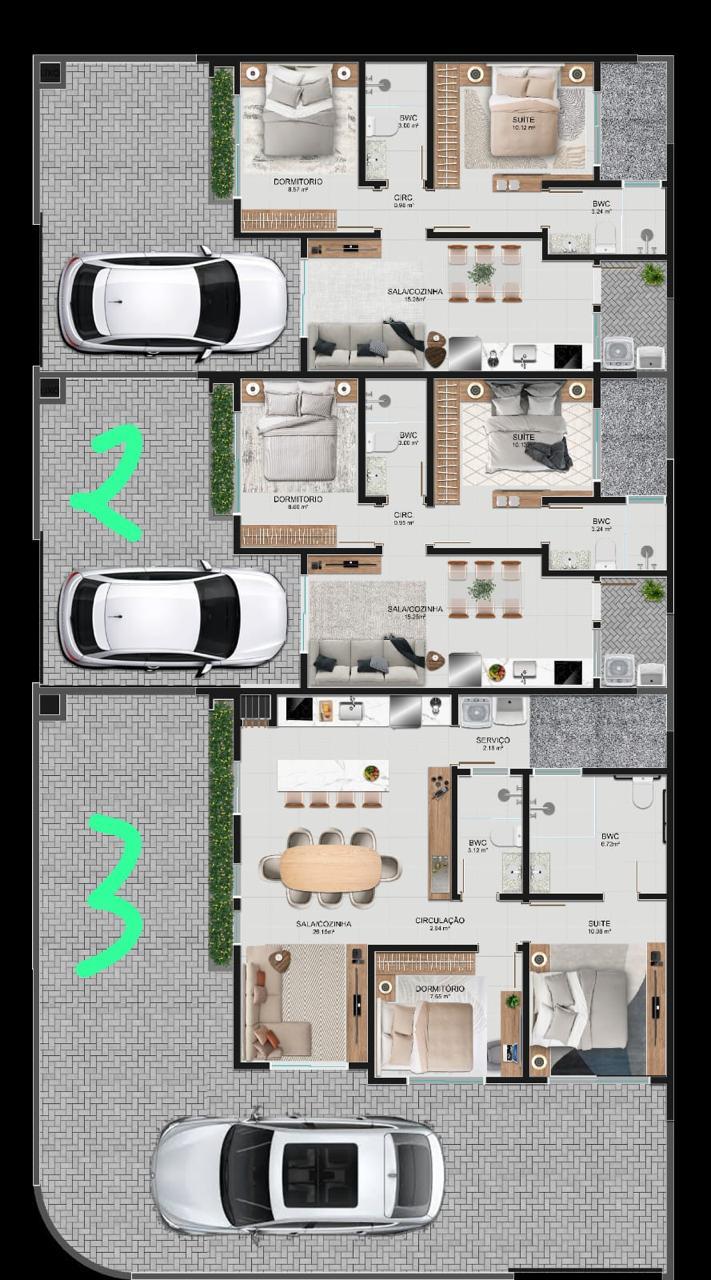 Casa Nova com 03 dormitórios em Itajuba - Barra Velha