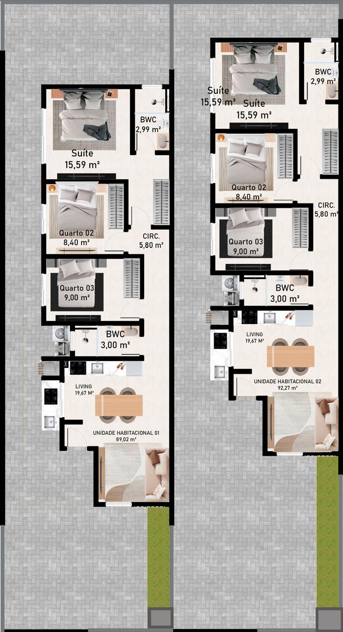 Casa Térrea, Nova, com 03 dormitórios em Itajuba - Barra Velha