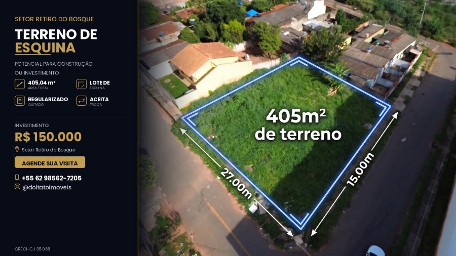 Área à Venda – Setor Retiro do Bosque
