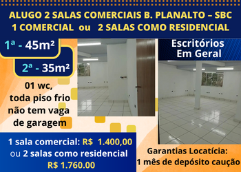 Sala comercial - Locação, Planalto, São Bernardo do Campo, SP
