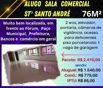 Sala comercial - Locação, Vila Bastos, Santo André, SP