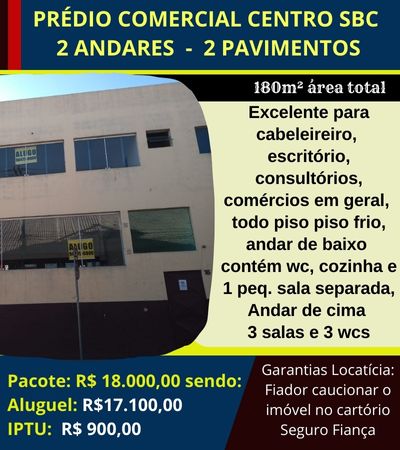 Prédio comercial - Locação, Centro, São Bernardo do Campo, SP