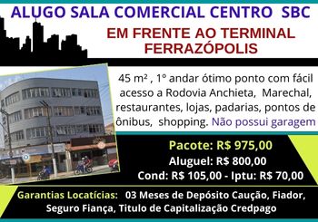 Sala - Locação, Centro, São Bernardo do Campo, SP