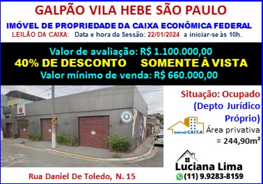Galpão - Venda, Vila Hebe, São Paulo, SP