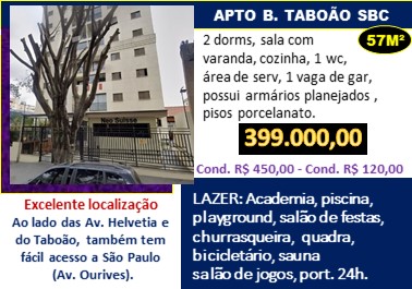 Apartamento - Venda, Taboão, São Bernardo do Campo, SP