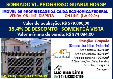 Sobrado - Venda, Vila Progresso, Guarulhos, SP