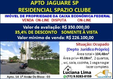 Apartamento - Venda, Jaguaré, São Paulo, SP