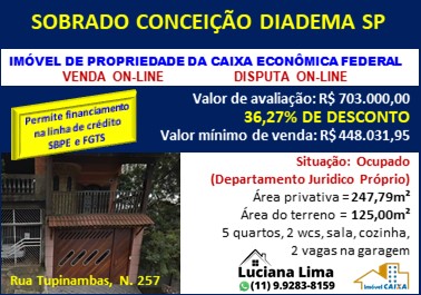 Sobrado - Venda, Conceição, Diadema, SP
