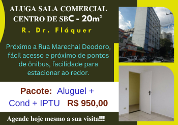 Sala comercial - Locação, Centro, São Bernardo do Campo, SP