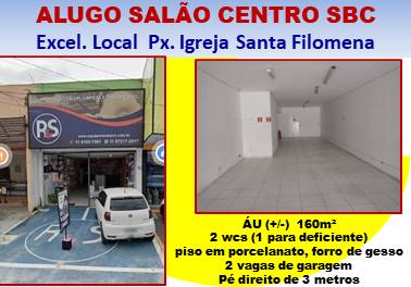 Salão - Locação, Centro, São Bernardo do Campo, SP