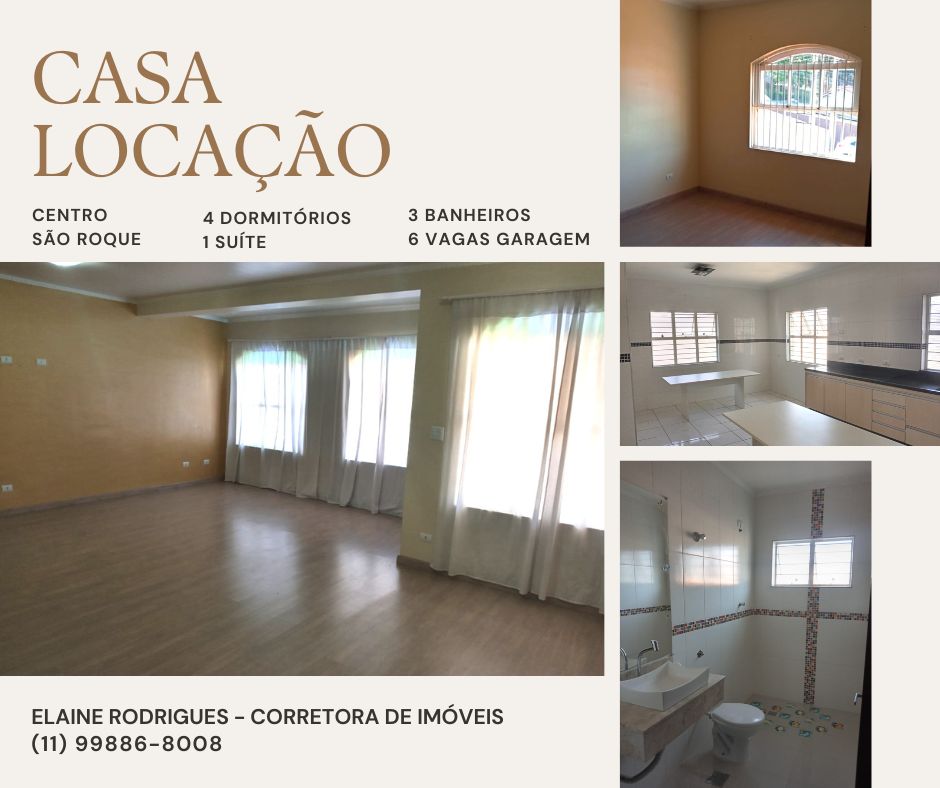 Casa - Locação, Centro, São Roque, SP