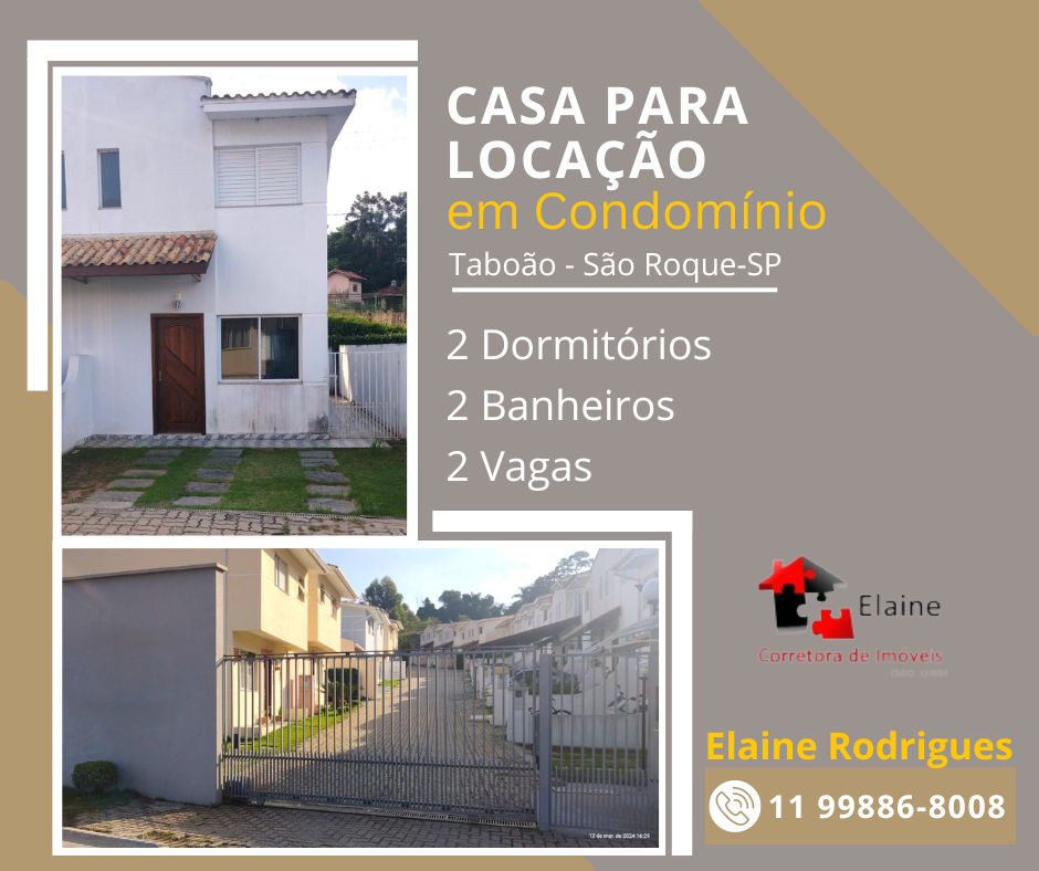 Casa em condomínio - Locação, Taboão, São Roque, SP