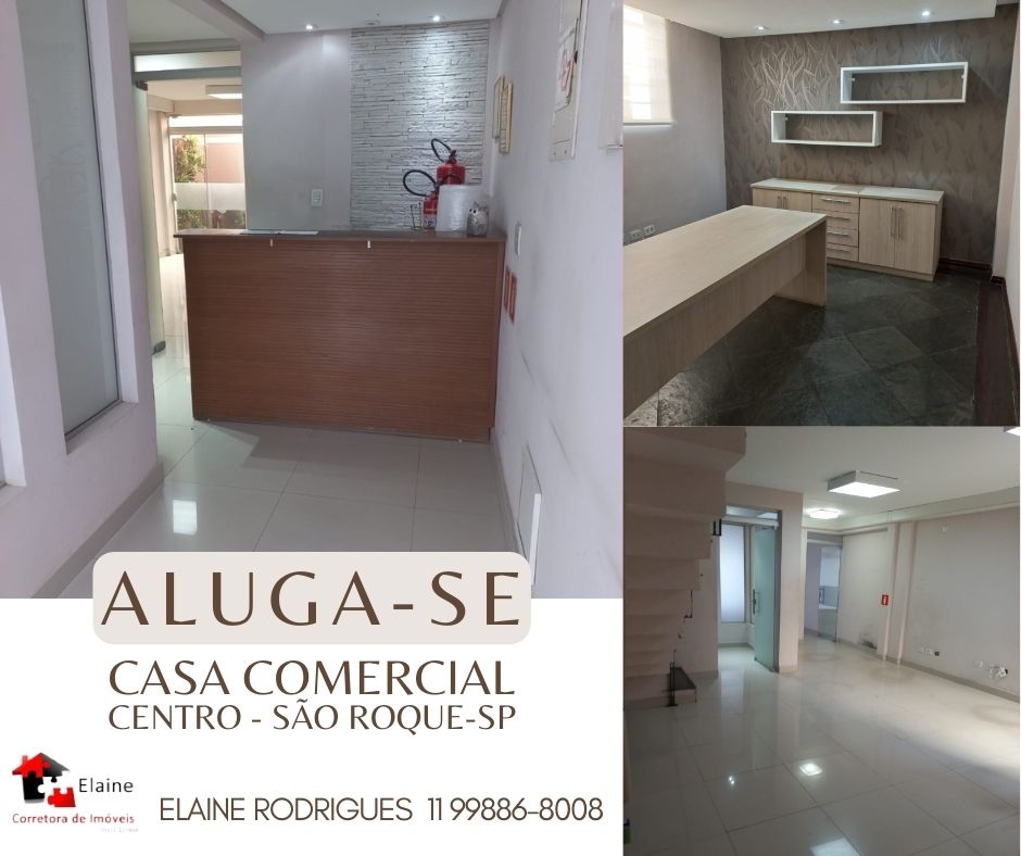 Casa comercial - Locação, Centro, São Roque, SP