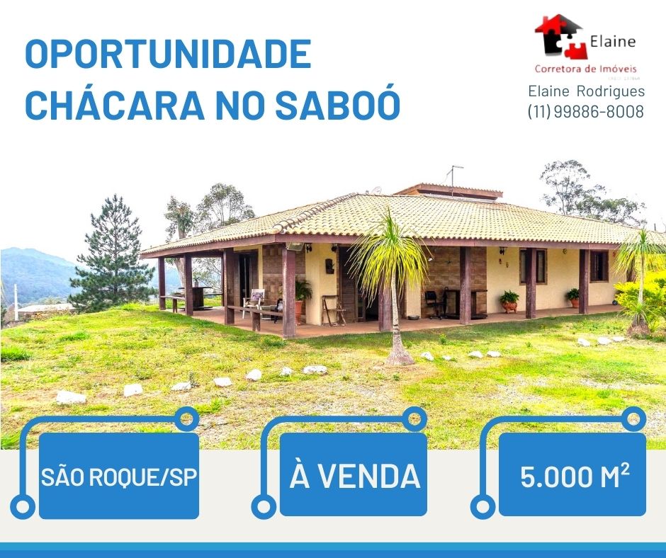 Chácara - Venda, Saboó, São Roque, SP