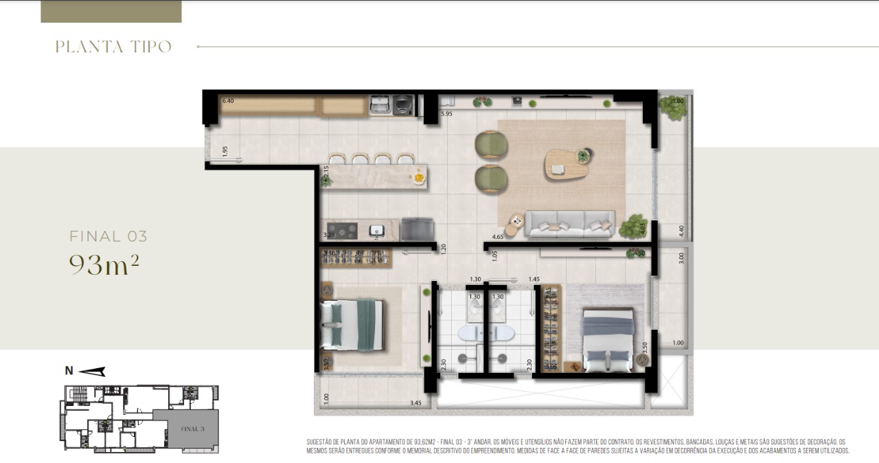 Lançamento (Entrega DEZ/24) - Apartamentos de 2 dormitórios e 1 suíte com 87 a 104m² - Vila Romana/SP