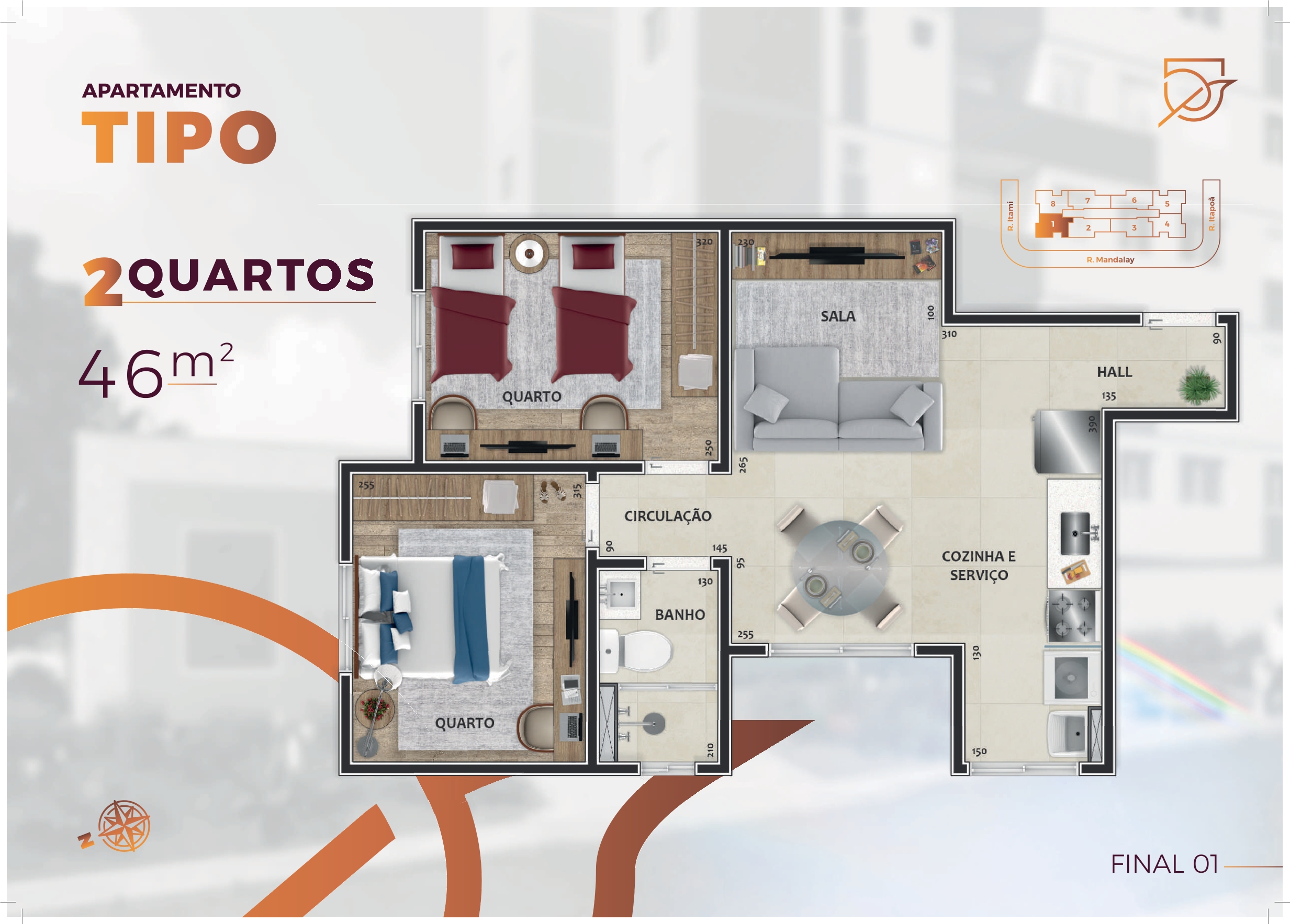 Lançamento no bairro Guarani: apartamento com 02 quartos, 01 vaga, excelente localização