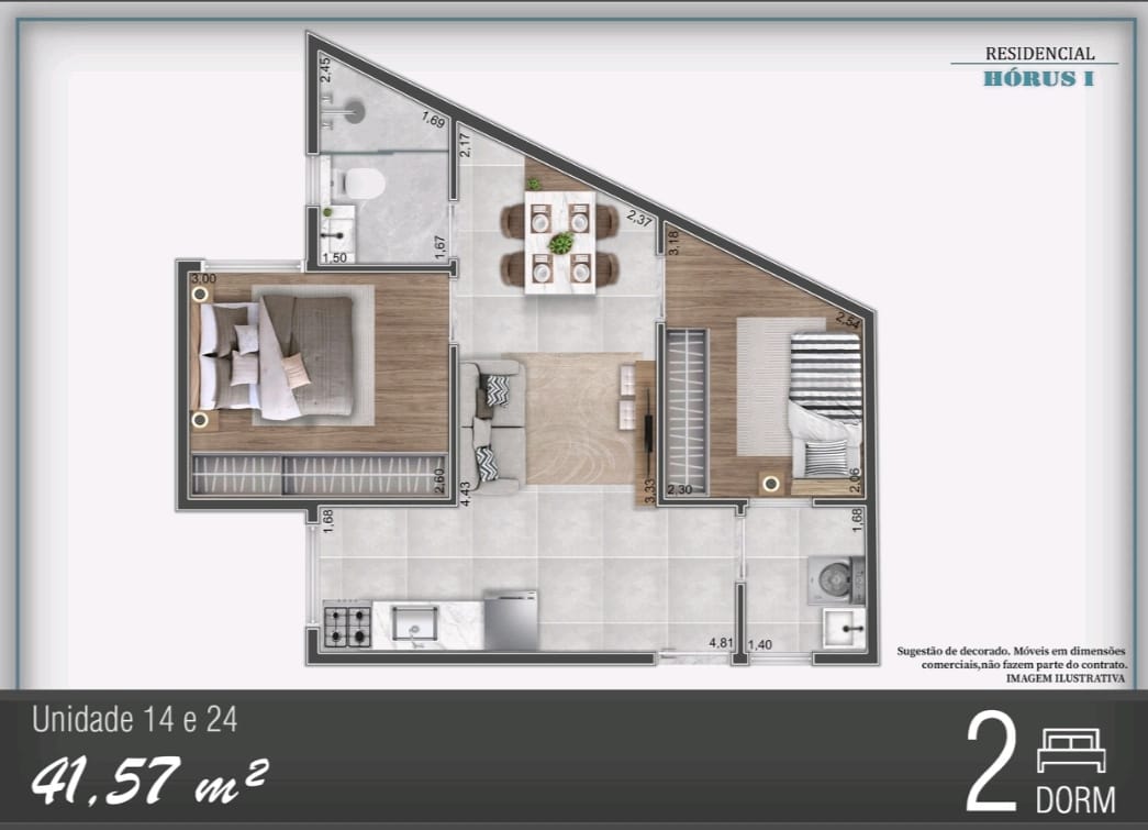 Excelente oportunidade na planta  no Residencial HÓRUS I, localizado em um dos bairros mais tradicionais da Zona Leste, a apenas 1 KM do Metrô Vila Matilde e a 700 metros da Praça da Toco, que oferece um centro comercial completo.  Empreendimento com 3 pavimentos e 4 unidades por andar, todas com 2 dormitórios, com opções de sacada ou quintal privativo.